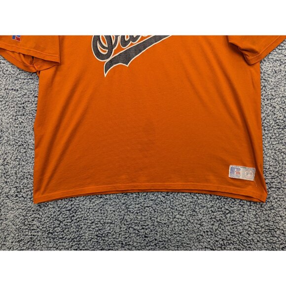 VTG Russell Athletic Baltimore Orioles Shirt Mens XXL Logo USA Distressed Orange - Picture 4 of 16